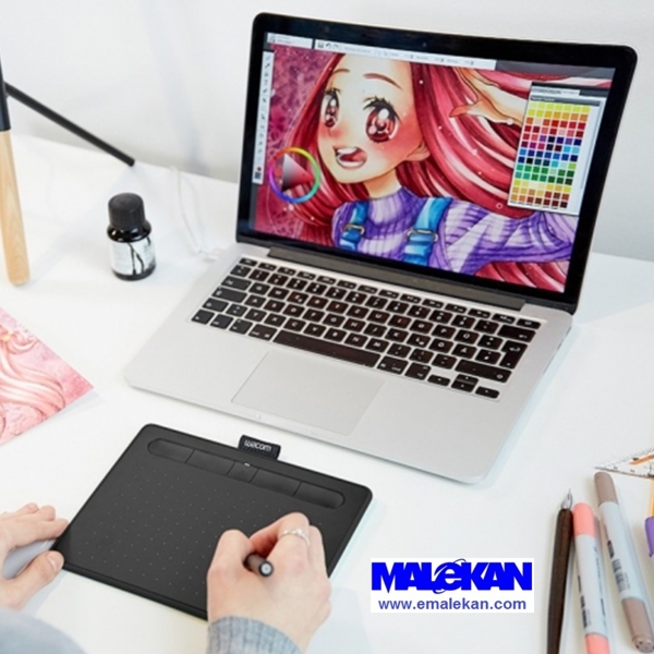 اینتوس وکام 4100اسمال+بلوتوث/مشکی(+یکسال گارانتی رسمی)-Wacom Intuos Small CTL-4100WL 