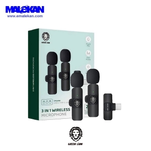 میکروفن گرین لاین مدل GREENLION GN3WIRMICPBK Wireless 3IN1