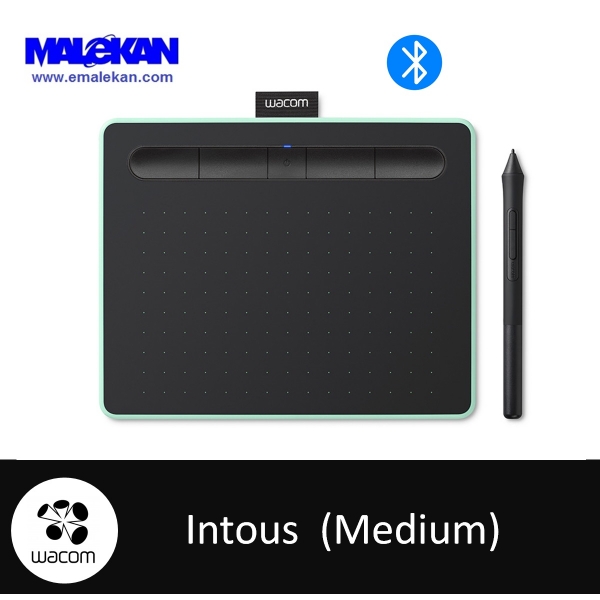 اینتوس مدیوم+بلوتوث رنگ سبز پسته ای-Wacom Intuos Medium CTL-6100WL 